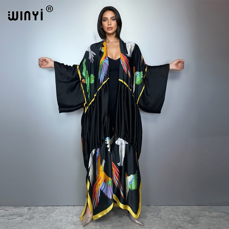 Young Women'S Formal Wear - WINYI stampa boho kimono maxi abbigliamento