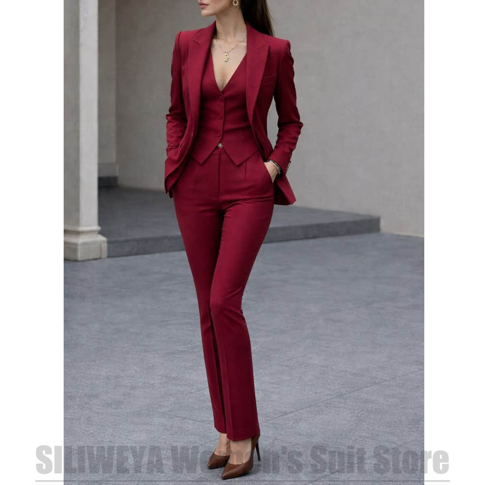 Women Formal Wear With Blazer - Completo da donna in 3 pezzi,