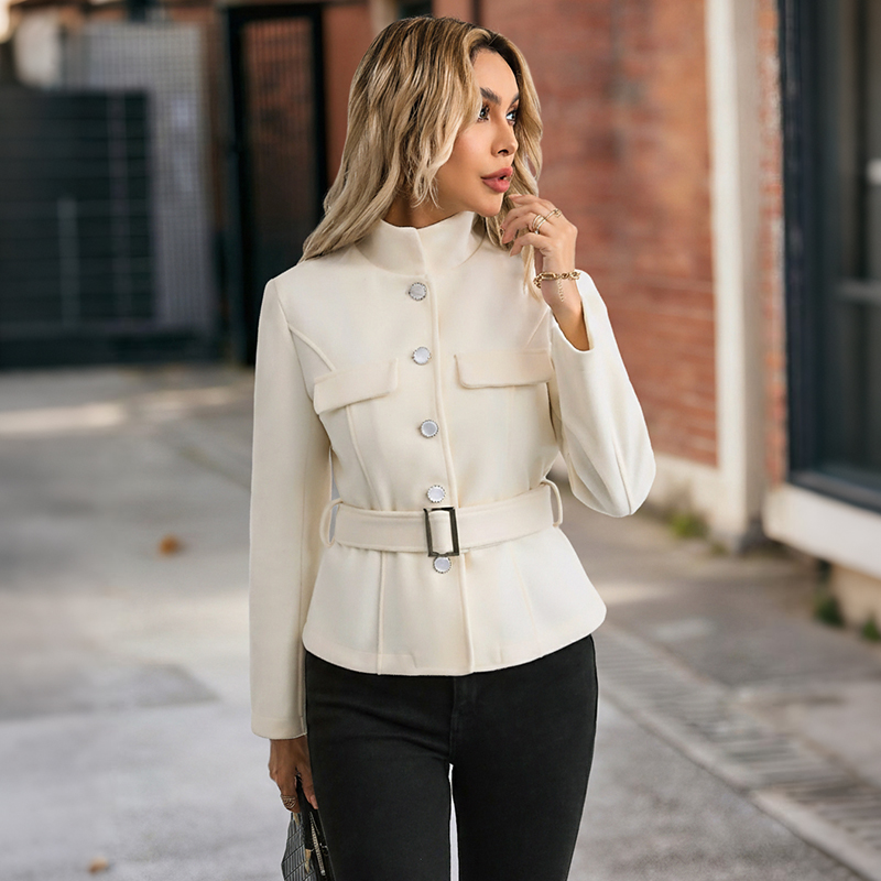Giacca da Donna Bianca con Col - Women Formal Wear Belt recensione e prezzo