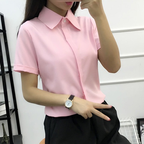 Camicia Bianca a Maniche Corte - Women Formal Wear Korean recensione e prezzo
