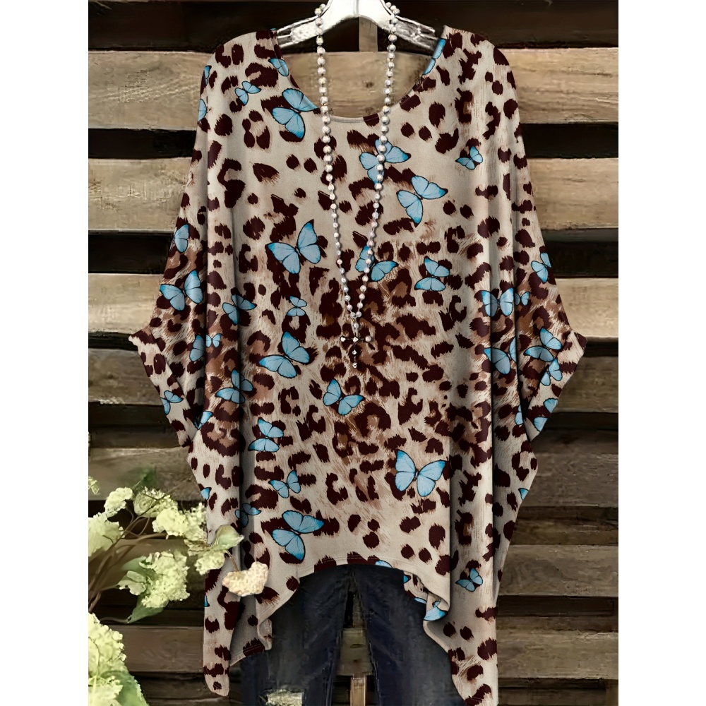 T-shirt con stampa animalier a - Women Formal Wear Trends recensione e prezzo