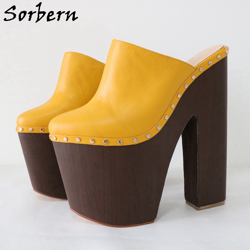 Sorbern scarpe con pompa giall - Pump Heel Block recensione e prezzo