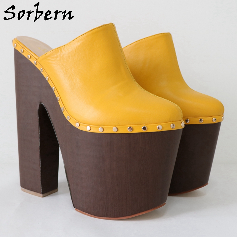 Sorbern scarpe con pompa giall - Pump Heel Block recensione e prezzo