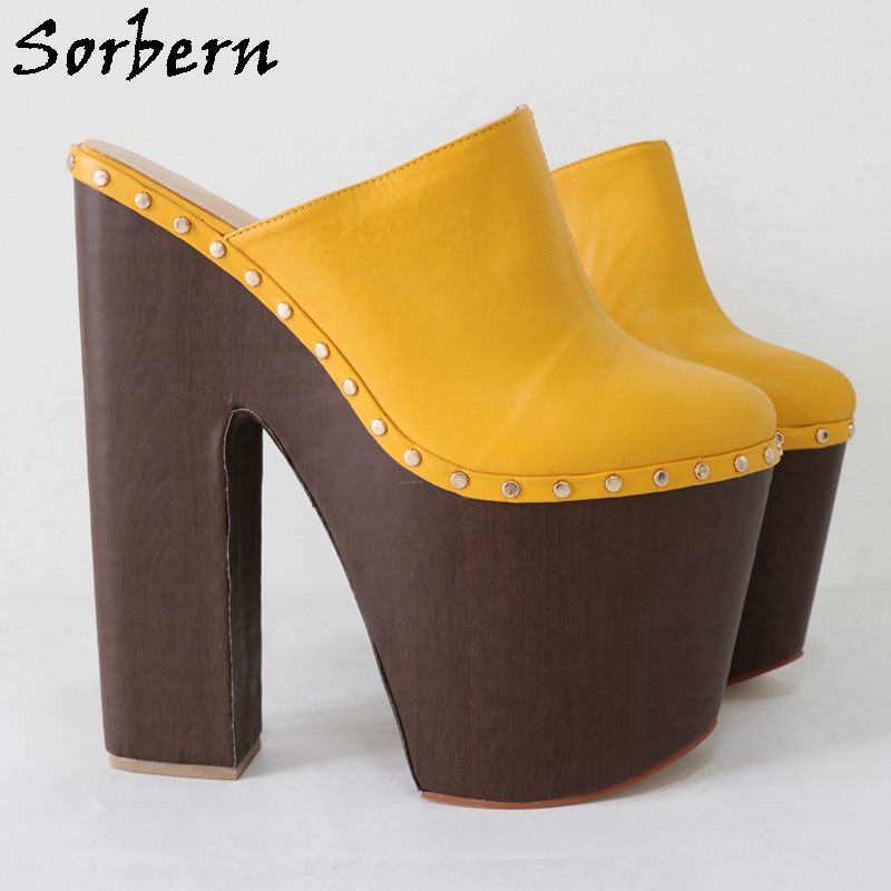 Sorbern scarpe con pompa giall - Pump Heel Block recensione e prezzo