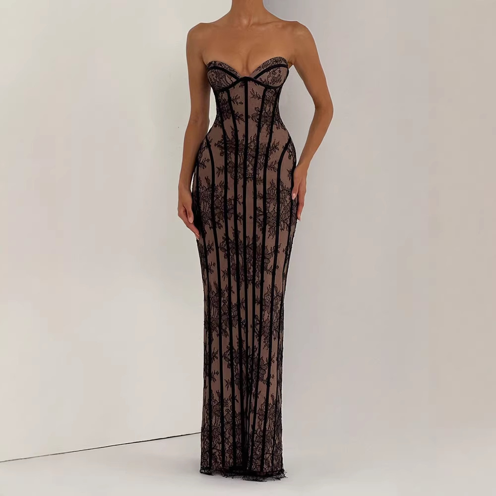Abito lungo aderente senza spa - Women'S Elegant Formal Wear recensione e prezzo
